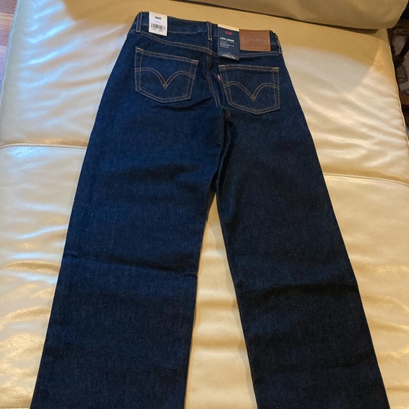 Levi’s Low Loose NWT dark wash cotton Blue Jeans size 24/32 - Picture 5 of 8